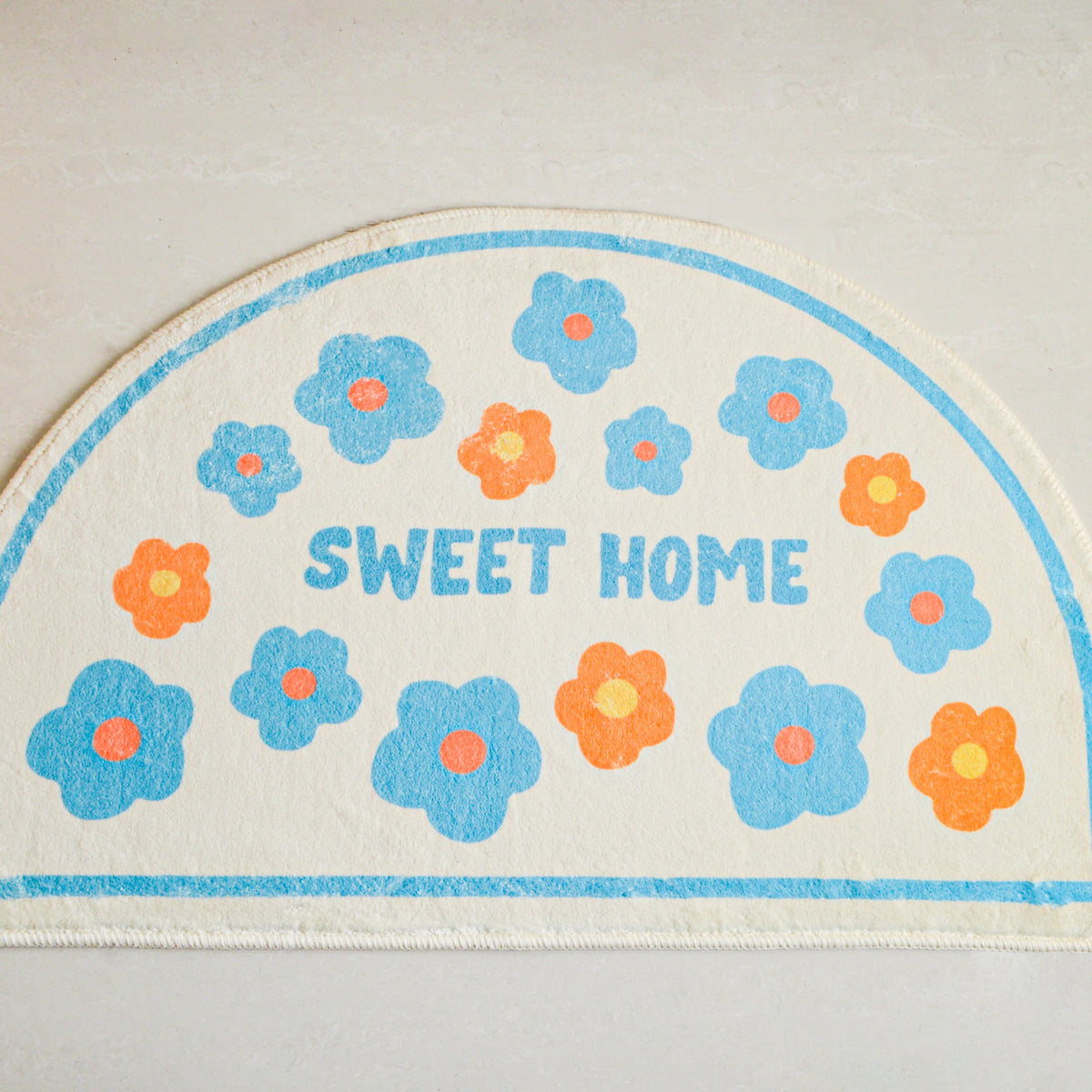 Small Flowers Semicircle Rug Nestasia