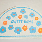 Small Flowers Semicircle Rug Nestasia