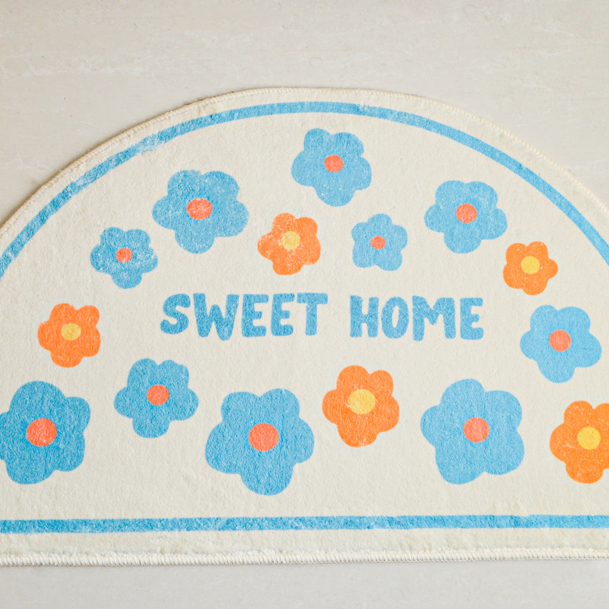Small Flowers Semicircle Rug Nestasia