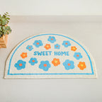 Small Flowers Semicircle Rug Nestasia