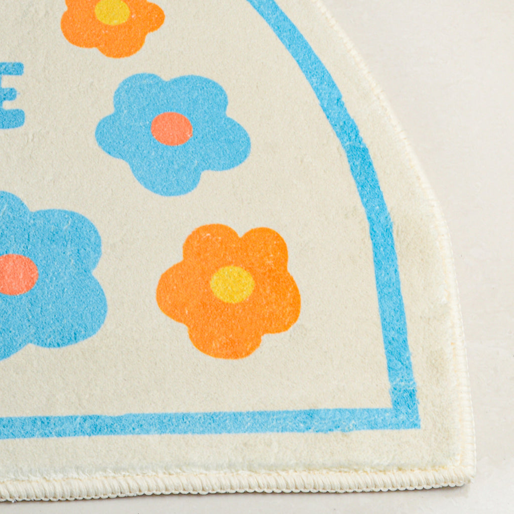 Small Flowers Semicircle Rug Nestasia