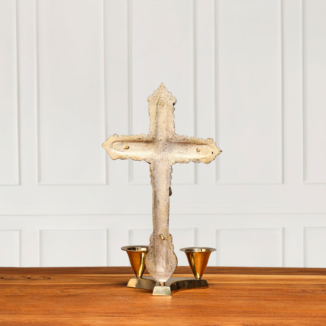 Brass Jesus Candle Holder (8 Inch) Vedansh Craft