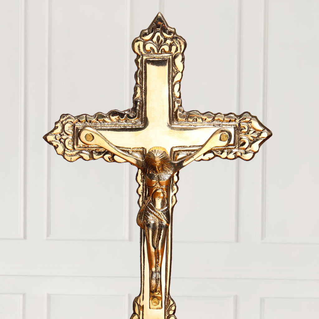 Brass Jesus Candle Holder (8 Inch) Vedansh Craft