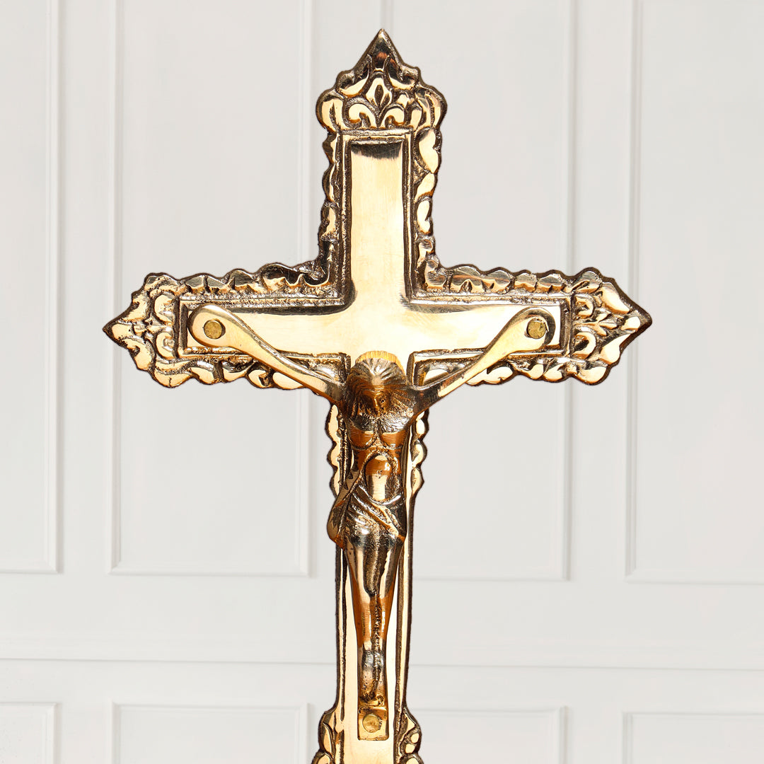 Brass Jesus Candle Holder (8 Inch) Vedansh Craft
