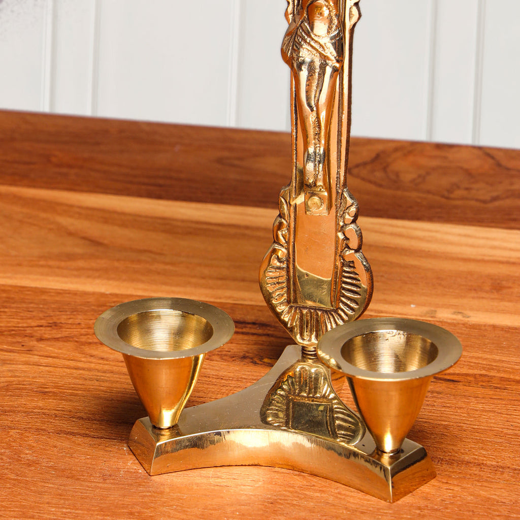Brass Jesus Candle Holder (8 Inch) Vedansh Craft