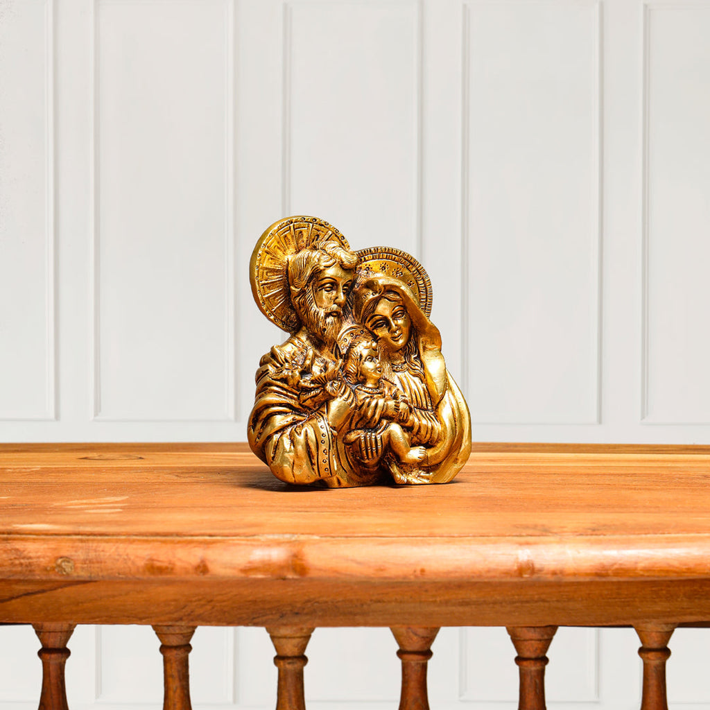 Brass Superfine God Jesus Family Idol (4.8 Inch) Vedansh Craft