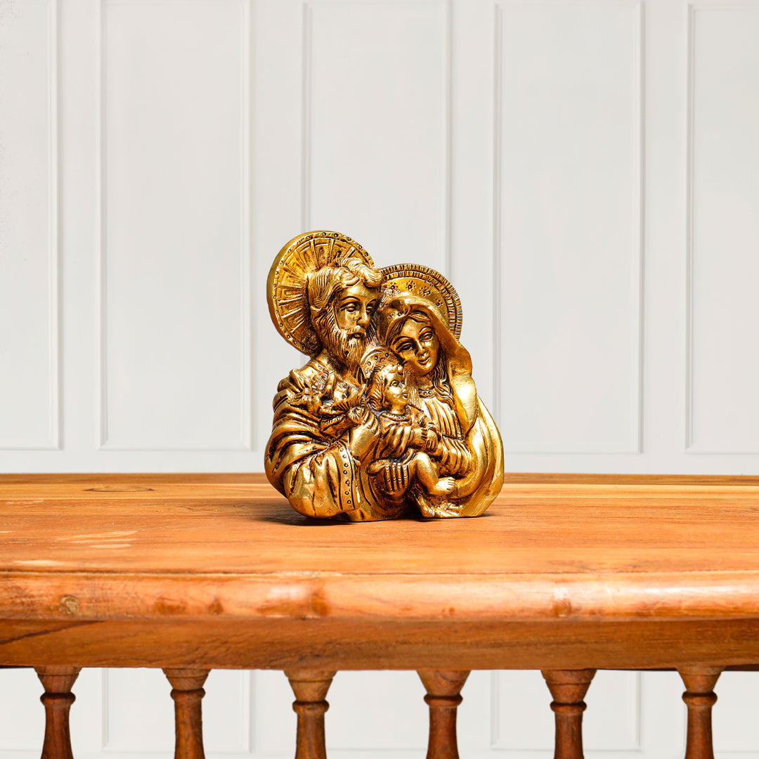 Brass Superfine God Jesus Family Idol (4.8 Inch) Vedansh Craft