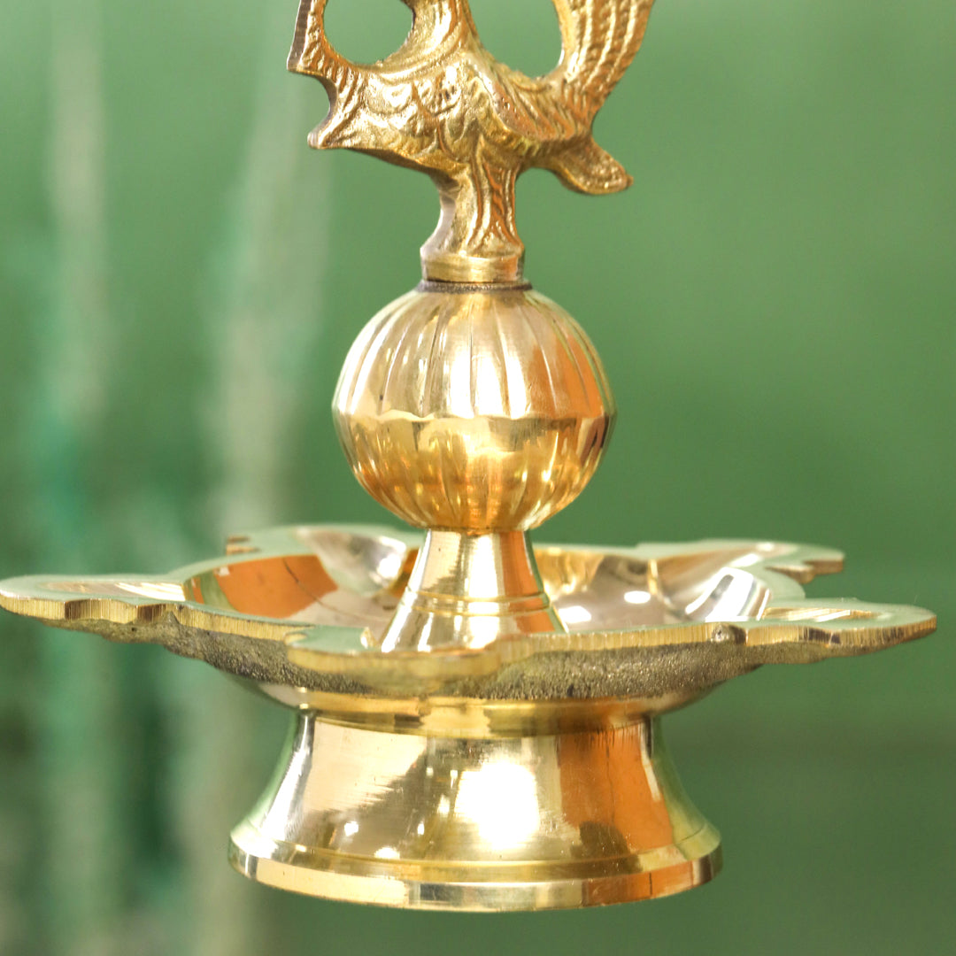Brass Peacock Hanging Diya (32 Inch) Vedansh Craft