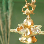 Brass Peacock Hanging Diya (32 Inch) Vedansh Craft