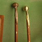 Brass Plain Wooden Walking Stick (37.5 Inch) Vedansh Craft