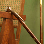 Brass Plain Wooden Walking Stick (37.5 Inch) Vedansh Craft