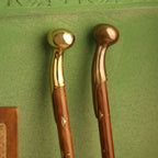Brass Plain Wooden Walking Stick (37.5 Inch) Vedansh Craft