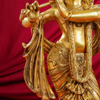 Brass Standing Krishna Idol (24.5 Inch) Vedansh Craft