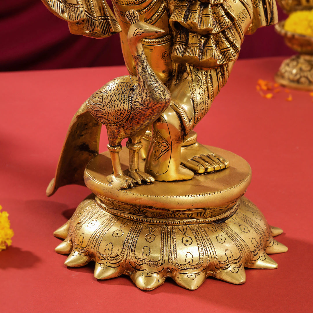 Brass Standing Krishna Idol (24.5 Inch) Vedansh Craft