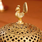 Brass Tortoise Peacock Dhoop Dani & Incense Holder (5 Inch) Vedansh Craft