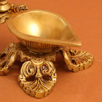 Brass Ethnic Peacock Diya (5 Inch) Vedansh Craft