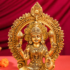 Brass Sitting Ganesha And Lakshmi On Throne Set (11 Inch) Vedansh Craft