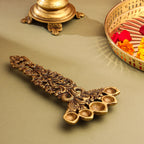 Brass Sheshnag Five Petal Pooja Spoon (10 Inch) Vedansh Craft