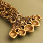 Brass Sheshnag Five Petal Pooja Spoon (10 Inch) Vedansh Craft