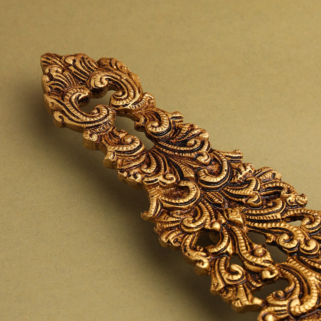 Brass Sheshnag Five Petal Pooja Spoon (10 Inch) Vedansh Craft
