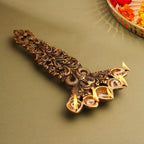 Brass Sheshnag Five Petal Pooja Spoon (10 Inch) Vedansh Craft