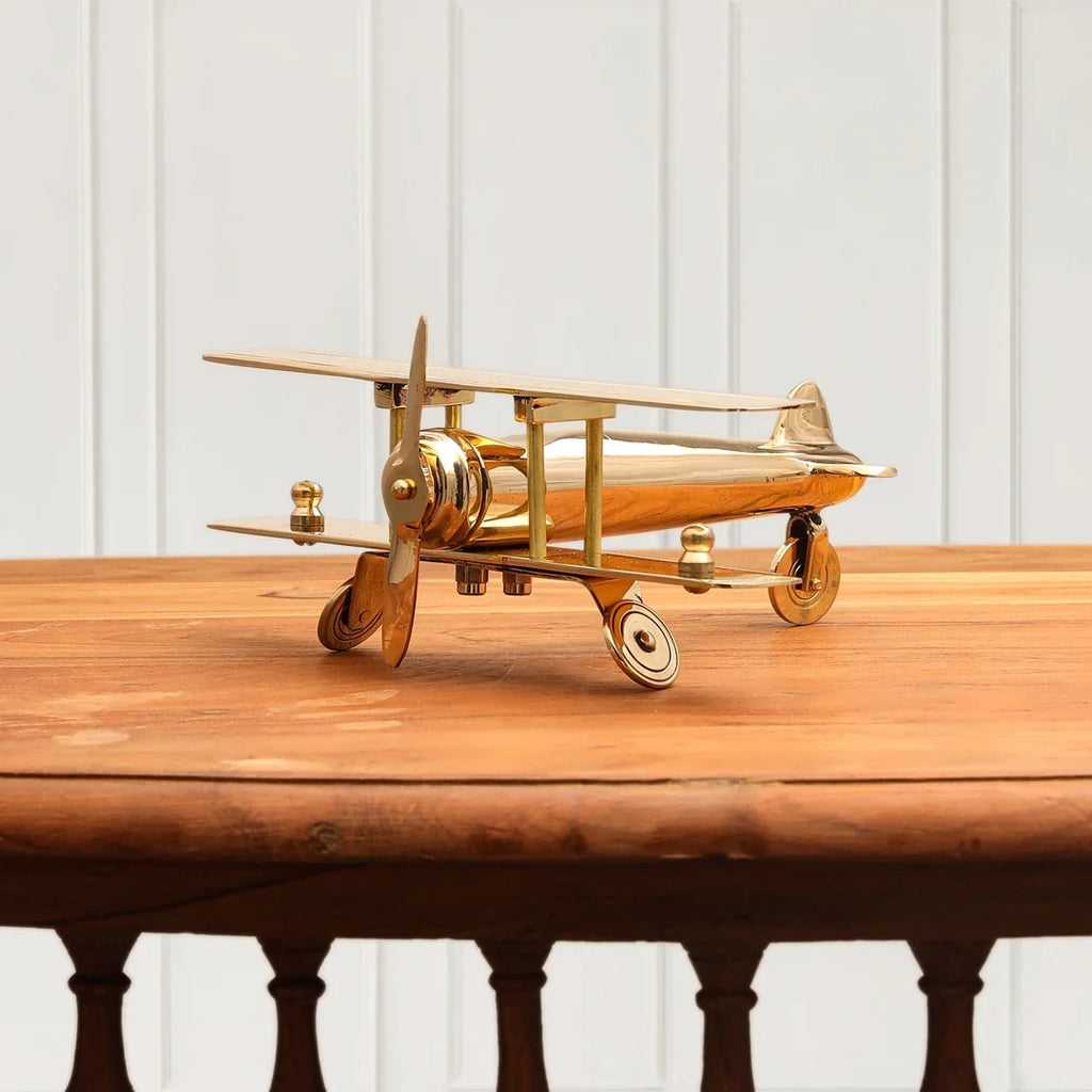 Brass Aeroplane Miniature (3 Inch) Vedansh Craft