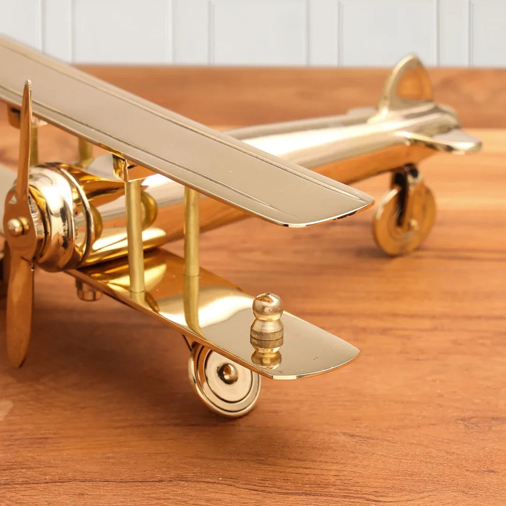 Brass Aeroplane Miniature (3 Inch) Vedansh Craft