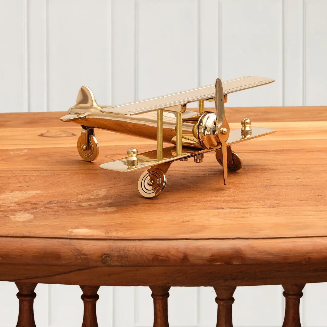 Brass Aeroplane Miniature (3 Inch) Vedansh Craft