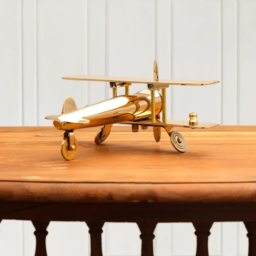 Brass Aeroplane Miniature (3 Inch) Vedansh Craft