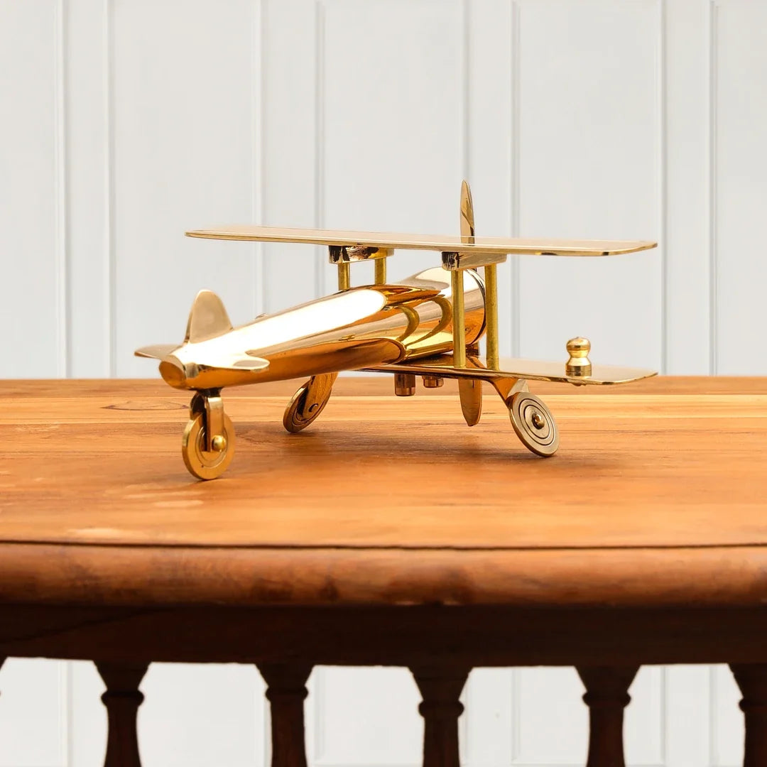 Brass Aeroplane Miniature (3 Inch) Vedansh Craft