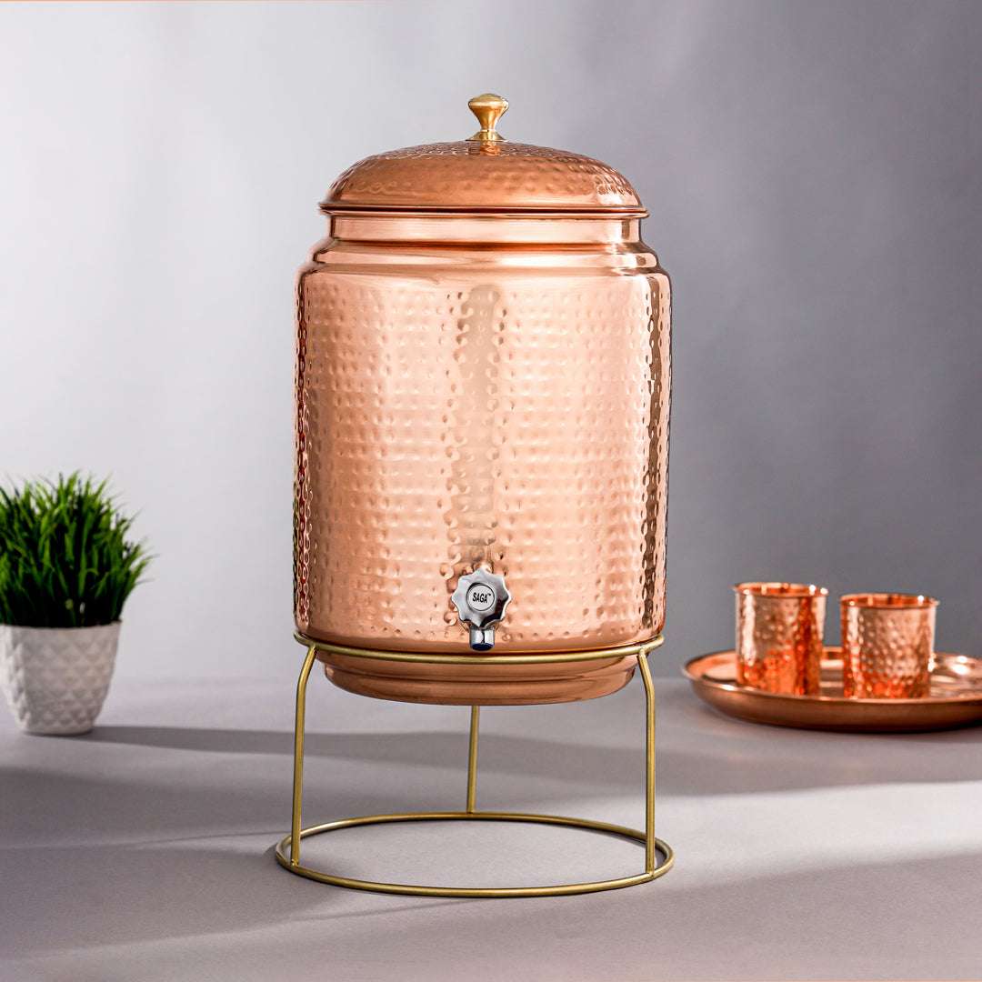 Copper Water Dispenser With Stand Vedansh Craft