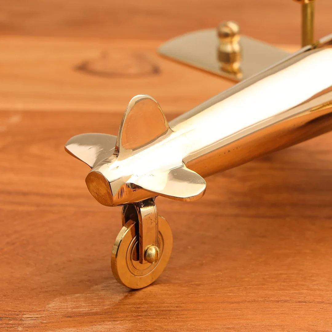 Brass Aeroplane Miniature (3 Inch) Vedansh Craft