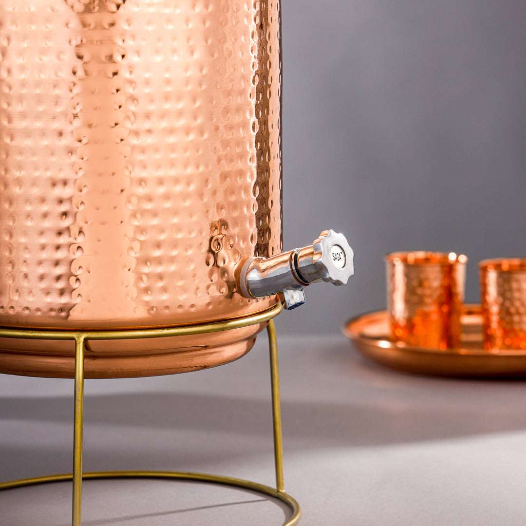 Copper Water Dispenser With Stand Vedansh Craft