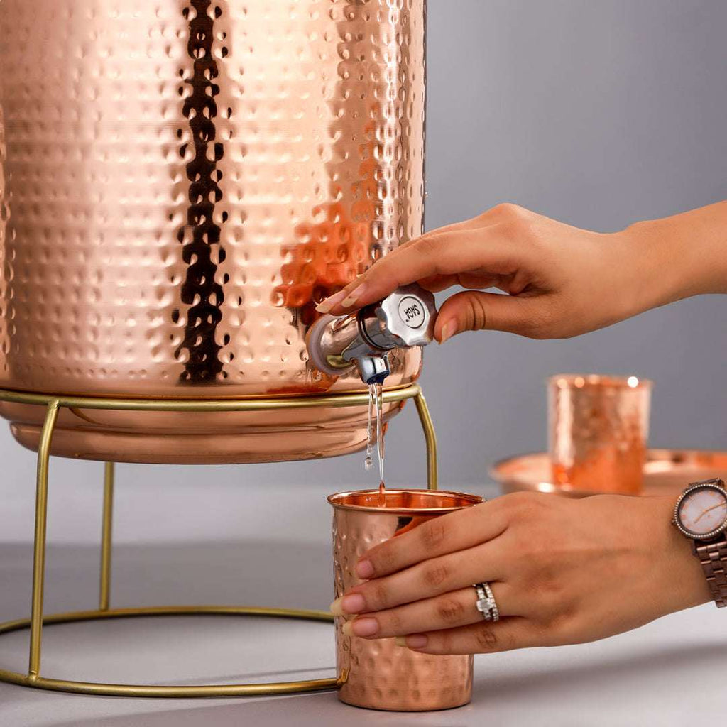 Copper Water Dispenser With Stand Vedansh Craft