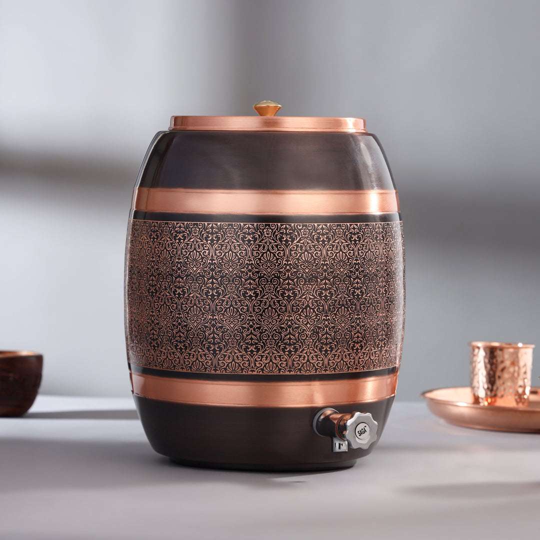 Copper Water Dispenser (12.5  Inch) Vedansh Craft
