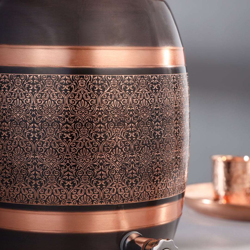 Copper Water Dispenser (12.5  Inch) Vedansh Craft
