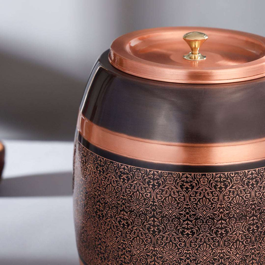 Copper Water Dispenser (12.5  Inch) Vedansh Craft