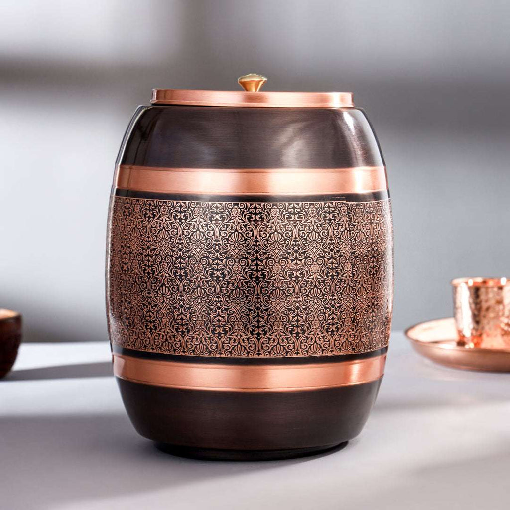 Copper Water Dispenser (12.5  Inch) Vedansh Craft