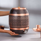 Copper Water Dispenser (12.5  Inch) Vedansh Craft