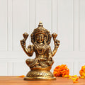 Brass Goddess Sitting Lakshmi Idol (4.5 Inch) Vedansh Craft