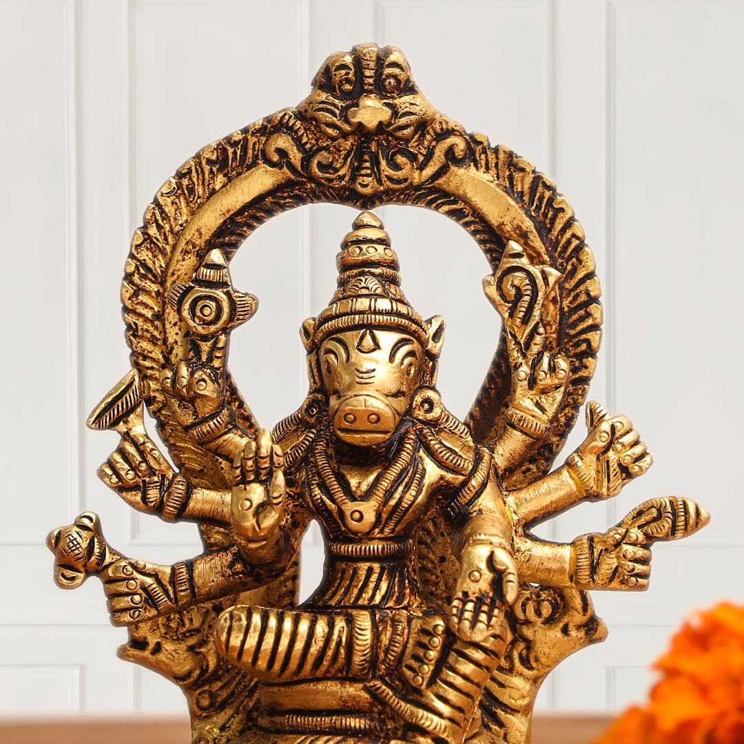 Brass Varahi Devi Idol (4.8 Inch) Vedansh Craft