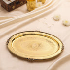 Brass Handcrafted Oval Tray / Platter Vedansh Craft