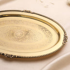 Brass Handcrafted Oval Tray / Platter Vedansh Craft