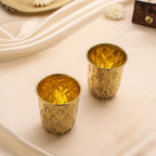 Brass Glass Pair (3.5 Inch) Vedansh Craft