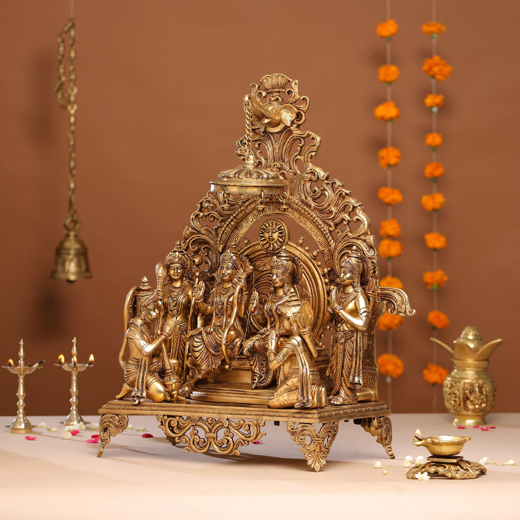 Brass Superfine Majestic Ram Darbar Statue (23 Inch) Vedansh Craft