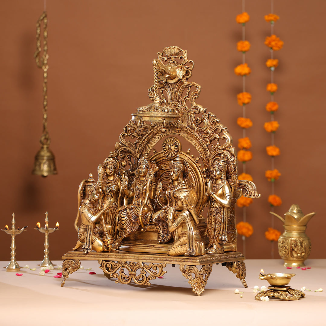 Brass Superfine Majestic Ram Darbar Statue (23 Inch) Vedansh Craft