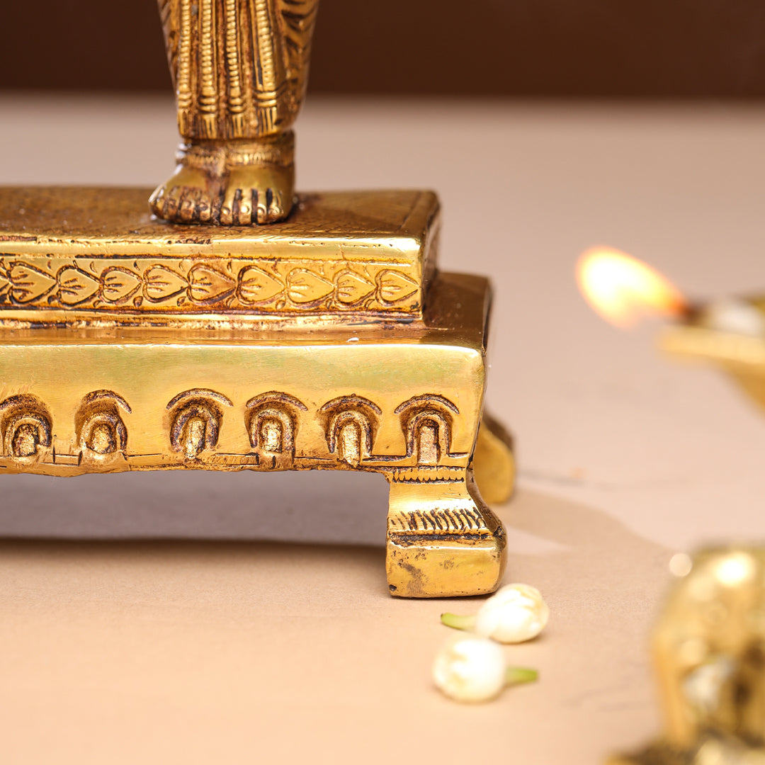 Brass Vitthal Rukmini Statue (13.5 Inch) Vedansh Craft