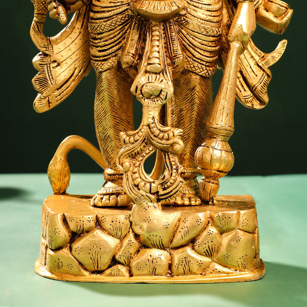 Brass Panchmukhi Standing Hanuman Idol (18 Inch) Vedansh Craft