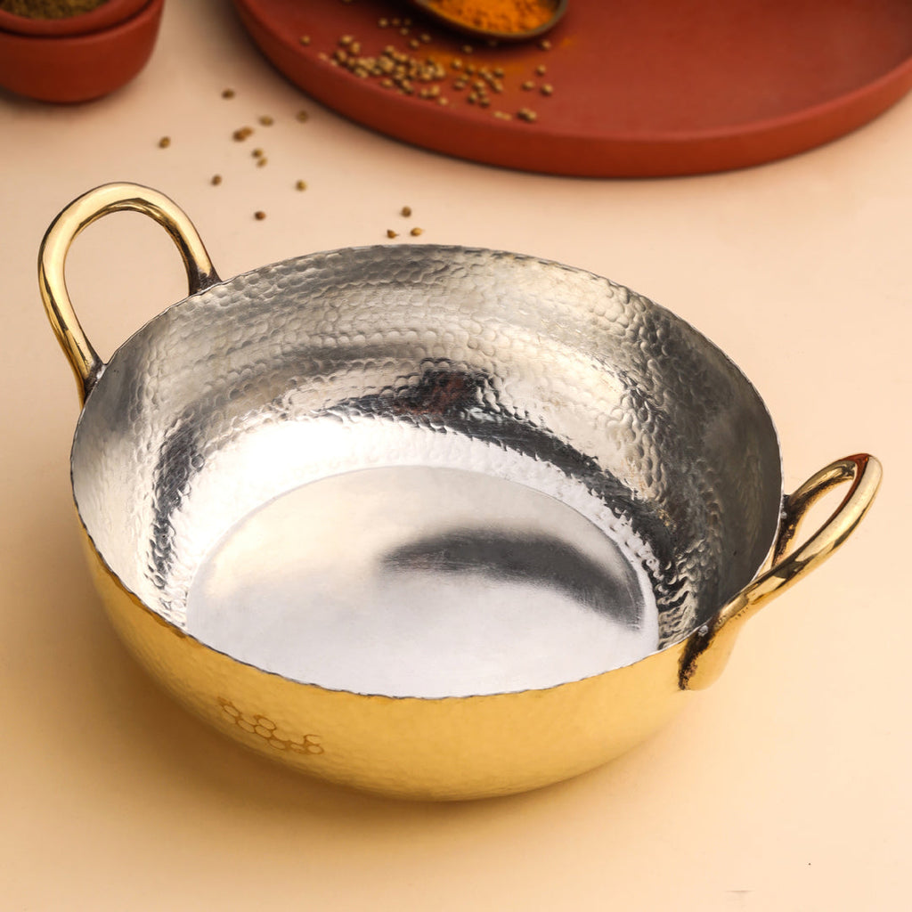 Brass Kadhai Set Of Three Vedansh Craft