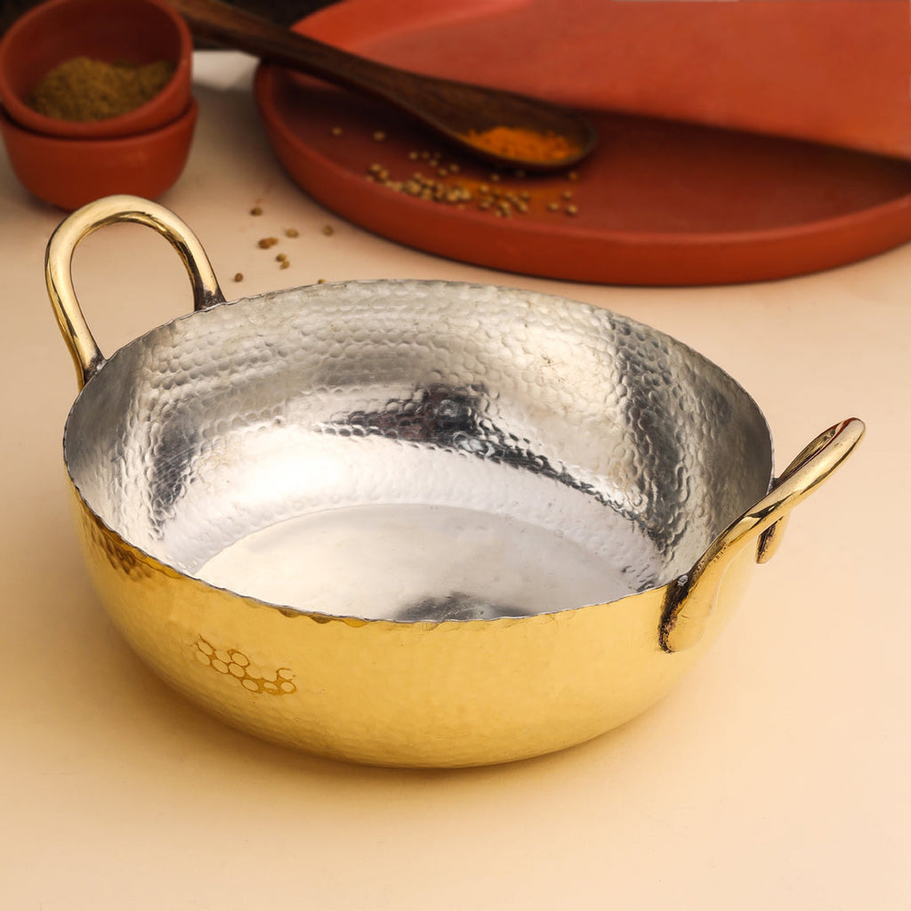 Brass Kadhai Set Of Three Vedansh Craft